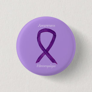 Fibromyalgie Bewustheid Aangepaste Art Pijn Ronde Button 3,2 Cm