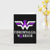Fibromyalgie Bewustheid Aankomst ondersteunt Paars Kaart (Gele Bloem)