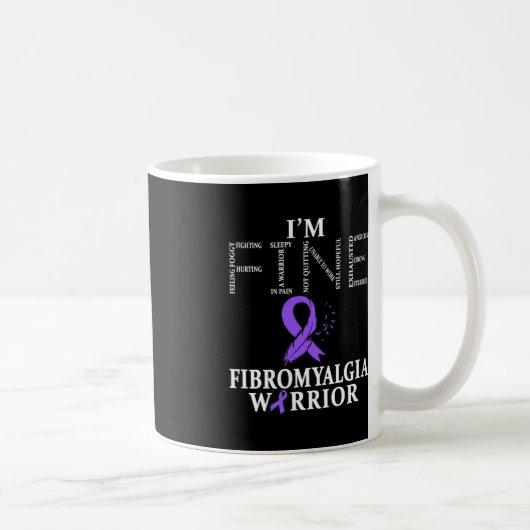 Fibromyalgie Bewustheid Aankomst ondersteunt Paars Koffiemok (Rechts)