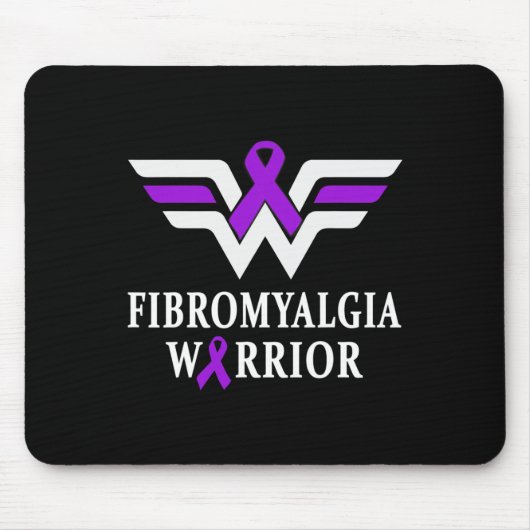 Fibromyalgie Bewustheid Aankomst ondersteunt Paars Muismat (Voorkant)