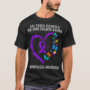 Fibromyalgie Bewustheid Aankomst ondersteunt Paars T-shirt