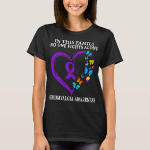 Fibromyalgie Bewustheid Aankomst ondersteunt Paars T-shirt