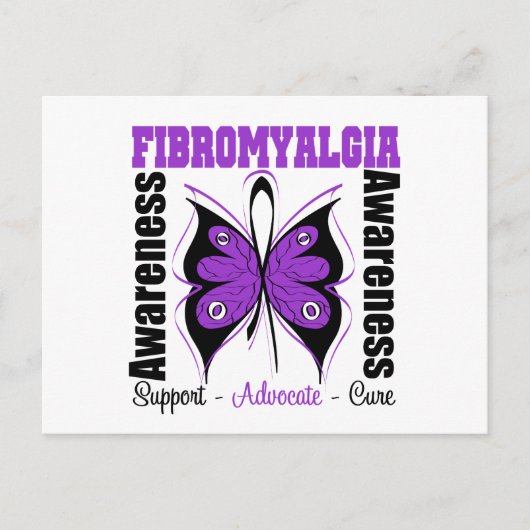 Fibromyalgie Bewustheid Boterfly Briefkaart (Voorkant)
