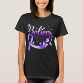 Fibromyalgie Bewustheid Botervlieg T-shirt (Voorkant)