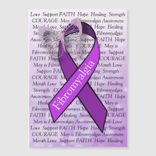 Fibromyalgie Bewustheid Butterfly Ribbon Magnet