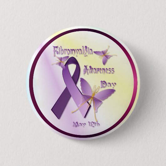 Fibromyalgie Bewustheid Dag Button (Voorkant)