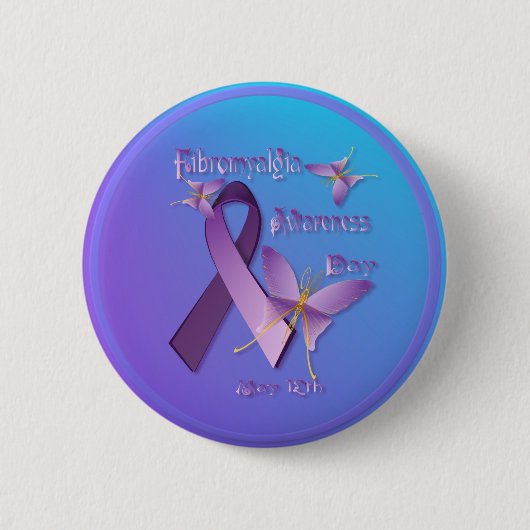 Fibromyalgie Bewustheid Dag Button (Voorkant)
