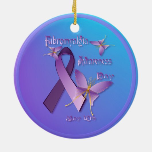 Fibromyalgie Bewustheid Dag Ornament (Achterkant)