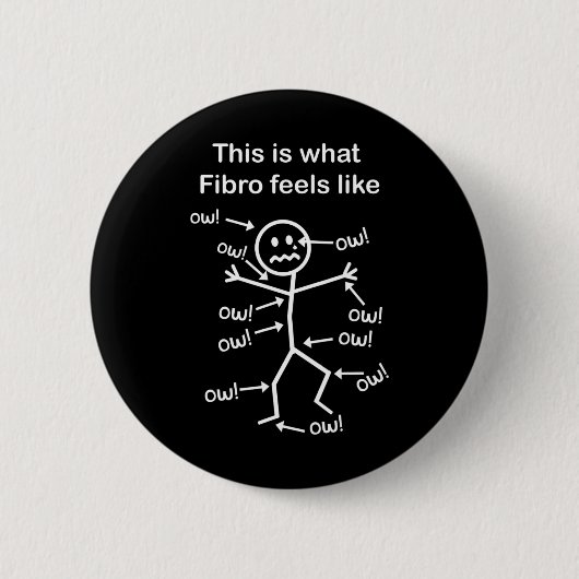 Fibromyalgie Bewustheid - Dit is wat de fibro voel Ronde Button 5,7 Cm (Voorkant)