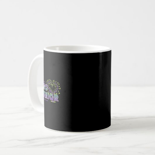 Fibromyalgie Bewustheid Fibro Warrior Graphic Hear Koffiemok (Voorkant links)