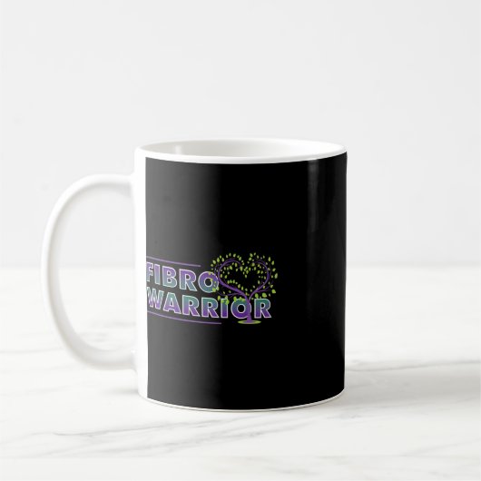 Fibromyalgie Bewustheid Fibro Warrior Graphic Hear Koffiemok (Links)