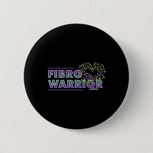 Fibromyalgie Bewustheid Fibro Warrior Graphic Hear Ronde Button 5,7 Cm (Voorkant)