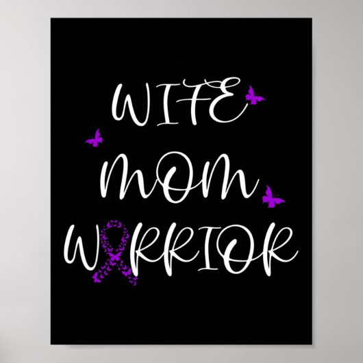 Fibromyalgie Bewustheid Fibro Warrior Onzichtbare Poster (Voorkant)