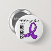 Fibromyalgie Bewustheid Gemstone Ribbon Ronde Button 5,7 Cm (Voorkant /achterkant)