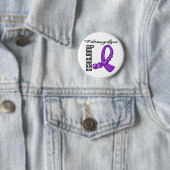 Fibromyalgie Bewustheid Gemstone Ribbon Ronde Button 5,7 Cm (In situ)