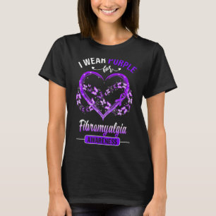 Fibromyalgie Bewustheid Ik Draag Paarse Butterfly T-shirt