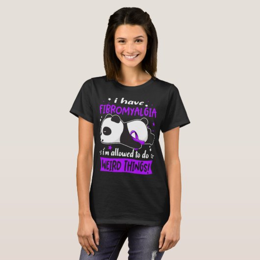 Fibromyalgie Bewustheid Maand Ribbon Giften T-shirt (Voorkant volledig)