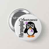 Fibromyalgie Bewustheid Pinguïn Ronde Button 5,7 Cm (Voorkant /achterkant)