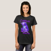 Fibromyalgie Bewustheid Vangst Kat Apparel T-shirt (Voorkant volledig)