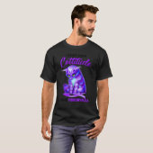 Fibromyalgie Bewustheid Vangst Kat Apparel T-shirt (Voorkant volledig)