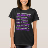 Fibromyalgie Bewustheid Vierste Warrior Ribbon T-shirt (Voorkant)