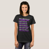 Fibromyalgie Bewustheid Vierste Warrior Ribbon T-shirt (Voorkant volledig)