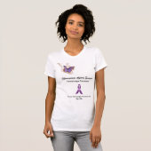 Fibromyalgie Bewustheid - vlinder T-shirt (Voorkant volledig)