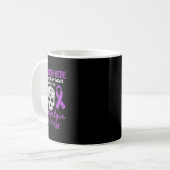Fibromyalgie Bewustmaking Fibro Warrior Paars Skul Koffiemok (Voorkant links)