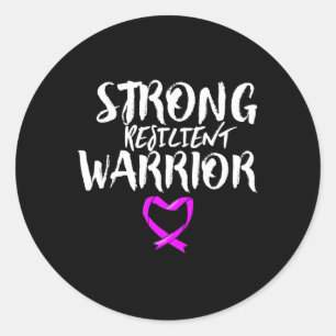 Fibromyalgie Bewustmakingsmaand Sterke veerkracht Ronde Sticker