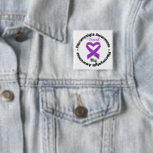 Fibromyalgie Bewustmakingsmaand Vierkante Button 5,1 Cm (In situ)