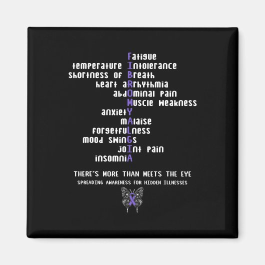 Fibromyalgie Bewustzijn Chronische ziekte Gift Magneet (Voorkant)