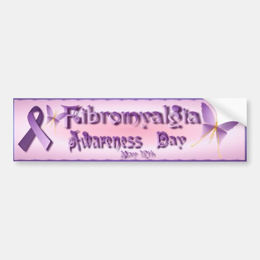 Fibromyalgie Bewustzijn Dag T-shirts Bumpersticker (Voorkant)