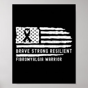 Fibromyalgie Bewustzijn Dappere Sterke Veerkrachti Poster