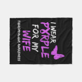 Fibromyalgie Bewustzijn Ik Draag Paarse Voor Mijn  Fleece Deken (Voorkant (Horizontaal))