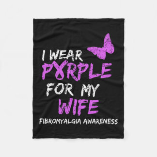 Fibromyalgie Bewustzijn Ik Draag Paarse Voor Mijn  Fleece Deken