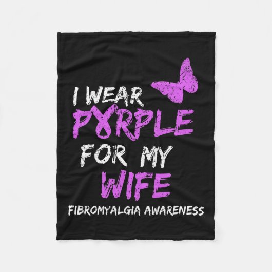 Fibromyalgie Bewustzijn Ik Draag Paarse Voor Mijn  Fleece Deken (Voorkant)