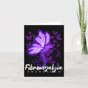 Fibromyalgie Bewustzijn kolibrie Holding Paarse Kaart