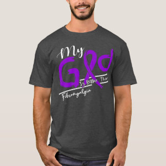 Fibromyalgie Bewustzijn Mijn God is hierin sterker T-shirt