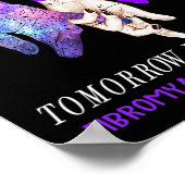 Fibromyalgie Bewustzijn Niemand loopt morgen allee Poster (Hoek)