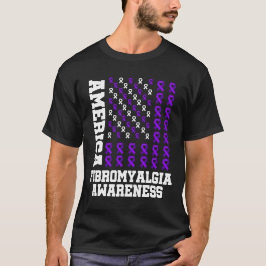 Fibromyalgie Bewustzijn Overlevende Proud Warrior T-shirt (Voorkant)