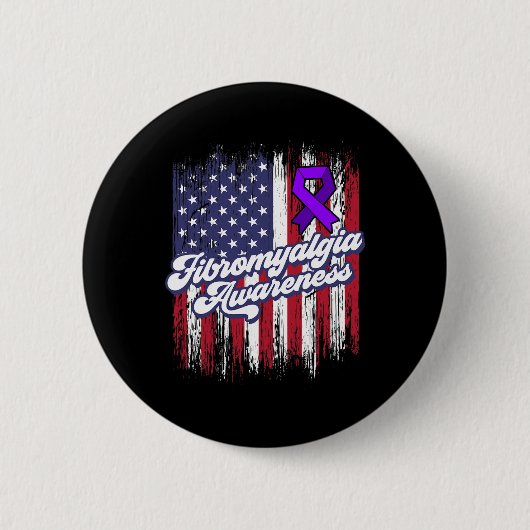 Fibromyalgie Bewustzijn Overlevende Trotse Strijde Ronde Button 5,7 Cm (Voorkant)