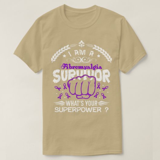Fibromyalgie Bewustzijn Overlevende Wat Uw Superpo T-shirt (Design voorkant)