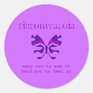 Fibromyalgie Bewustzijn Paarse Vlinder Stickers