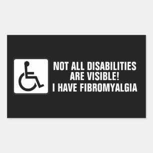 Fibromyalgie bewustzijn rechthoekige sticker