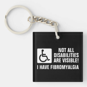 Fibromyalgie bewustzijn sleutelhanger