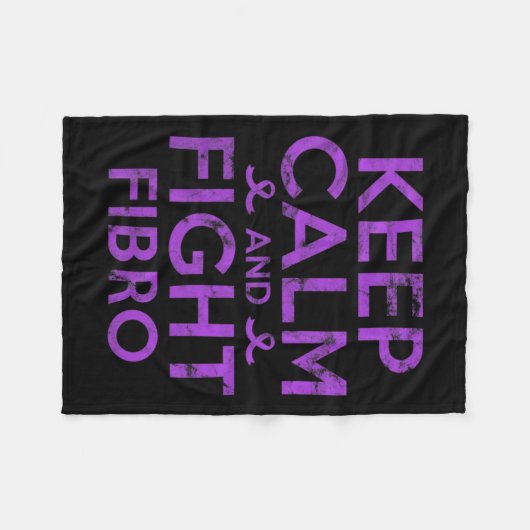Fibromyalgie Bewustzijn Strijd Fibro Strijder Warr Fleece Deken (Voorkant (Horizontaal))