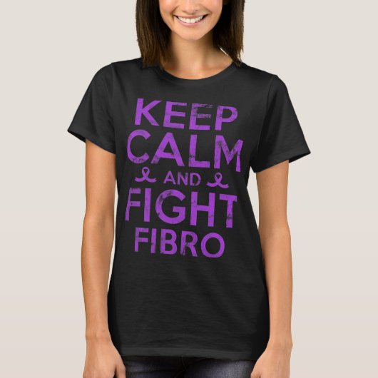 Fibromyalgie Bewustzijn Strijd Fibro Strijder Warr T-shirt (Voorkant)