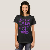 Fibromyalgie Bewustzijn Strijd Fibro Strijder Warr T-shirt (Voorkant volledig)