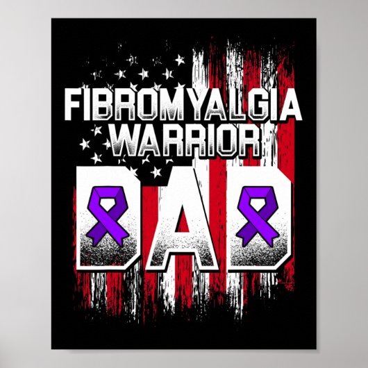 Fibromyalgie Bewustzijn Survivor Mom Warrior 3 Poster (Voorkant)