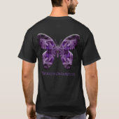 Fibromyalgie Bewustzijn Vlinder (1700 - FMA) T-shirt (Achterkant)